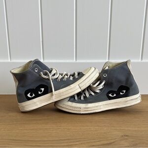 Comme des Garcons PLAY Gray High-Top Sneakers